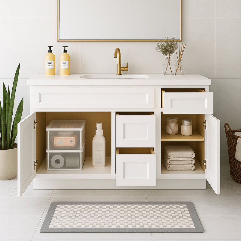 51'' Single Bathroom Vanity Base Only, White