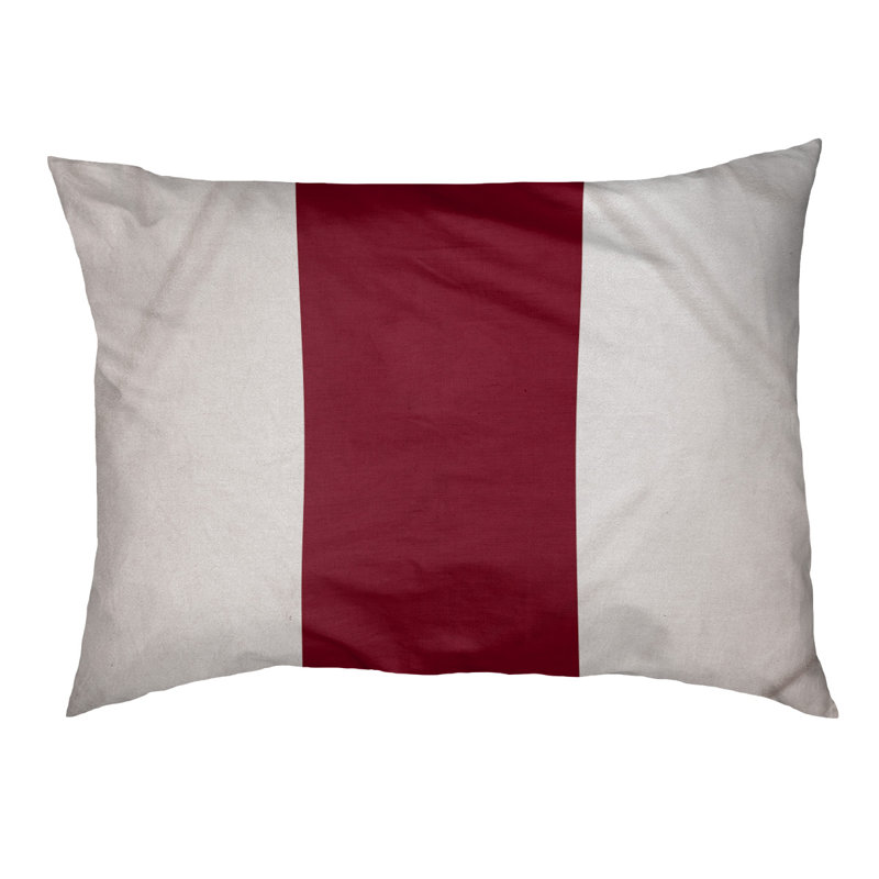 Coussin Ohio Football, Moyen (l 28 po x P 18 po x H 6 po), Blanc / Marron