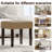 Norena PU Leather Ottoman Stool, Entryway Footstools, Ottoman Chairs for Bedroom,Living Room-1174092178
