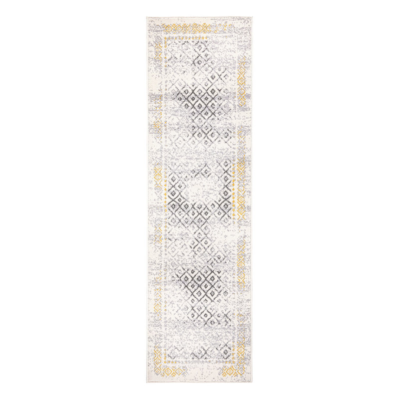Geometric Indoor Rug, Runner 2' x 7'