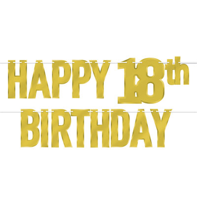 Banderole Foil Happy Birthday