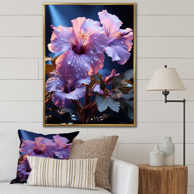 " Purple Hibiscus Modern Blooming "