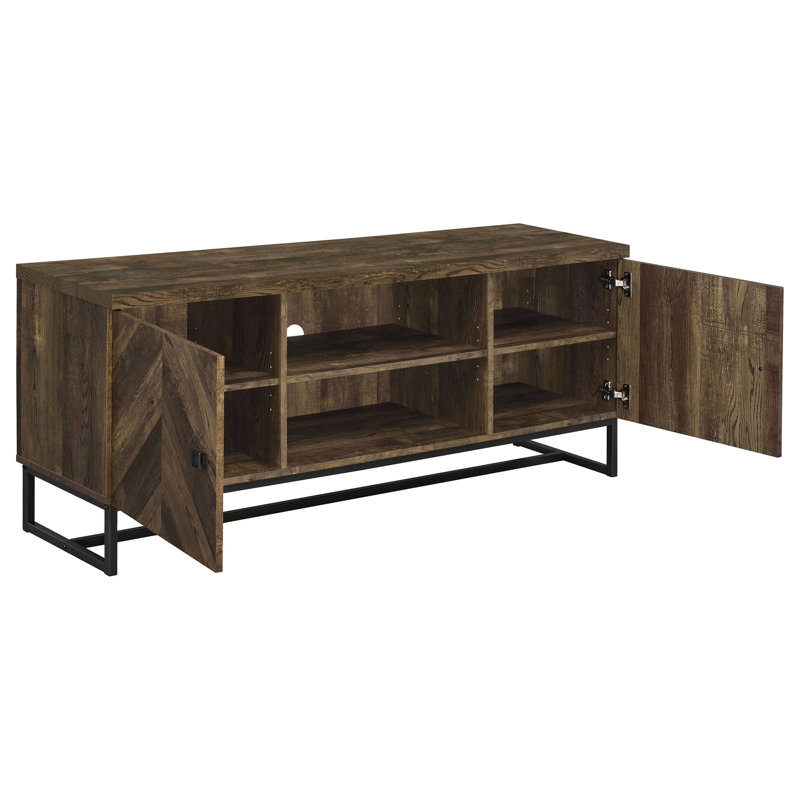 Chase Rustic Oak 2-Door TV Console