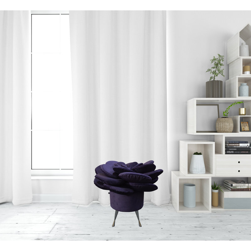 Solid + Manufactured Wood Accent Stool, Violet