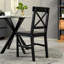 2 chaises de salle à manger modernes, dossier en bois noir, solide et facile à encadrer, bien rangées