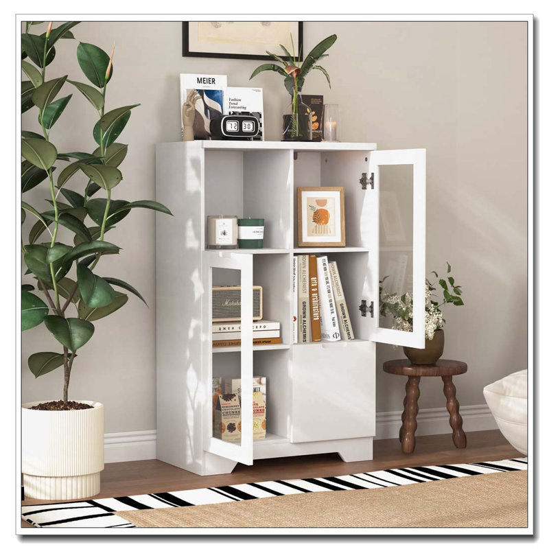 Armoire de rangement arquée, Blanc