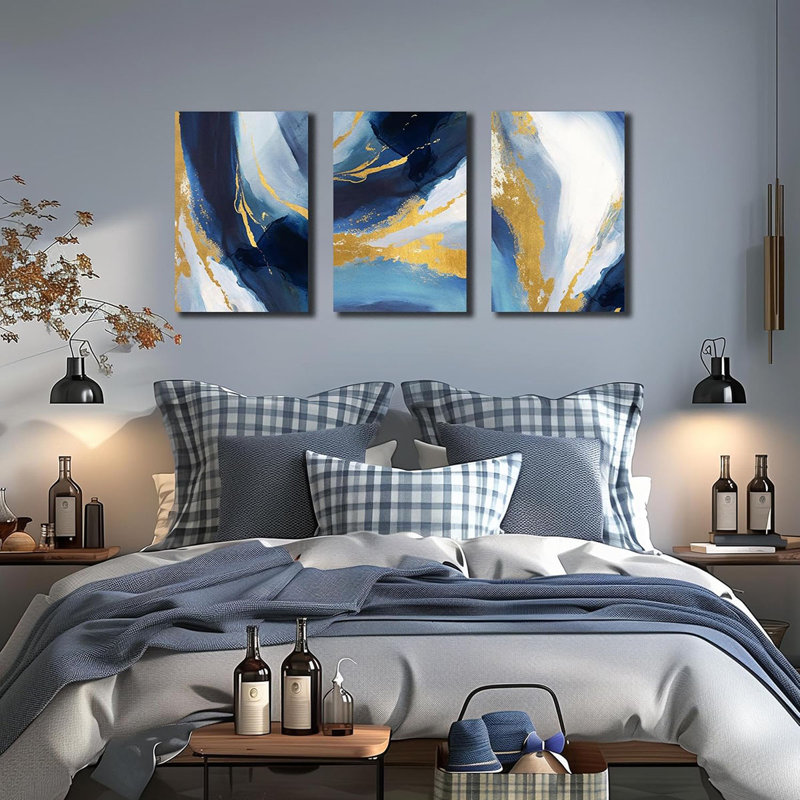 3 Piece Wrapped Canvas Print, 60 cm H x 40 cm W