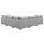 Canapé modulaire rembourré 6 pièces Lafayette