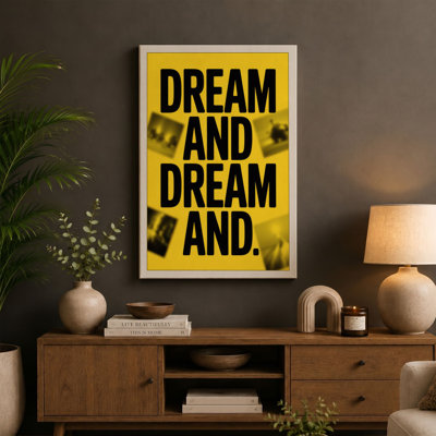 Dream and Dream Typography - Wrapped Canvas