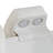 Marble White Breathing Leather U Shaped Corner Sectional Living Room Recliner Sofa,With LED Light,Wireless Charging Station, Storage Armrest-286022607