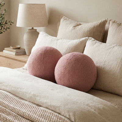 Boucle Ball Pillow 12" x 12" Decor Pieces