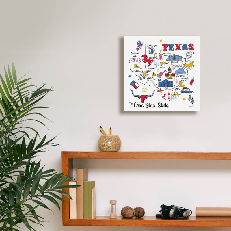  «Texas» par Farida Zaman, art mural sur toile, 12 po x 12 po, H 12 po x l 12 po