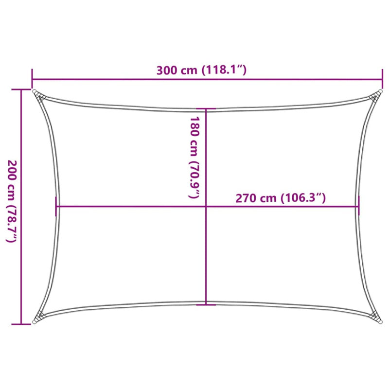 Francisque Sunshade Sail 160 g/m² Terracotta 2x3 m HDPE