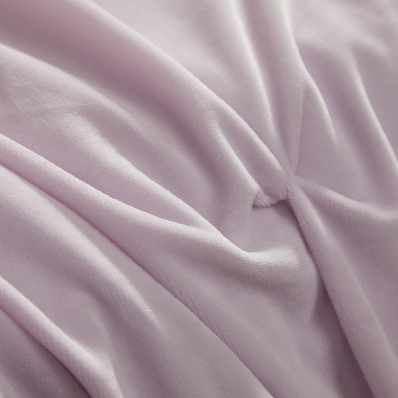 Juicy Couture Kiss Pleat Plush Micromink Comforter Sets, Queen Comforter + 2 Standard Shams, Lavender Purple