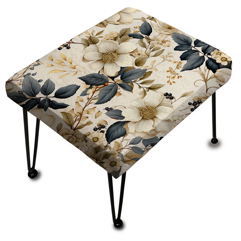 Vintage Flora - Plants Rectangle Ottoman