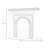 White Solid Wood Freestanding Fireplace-132693102