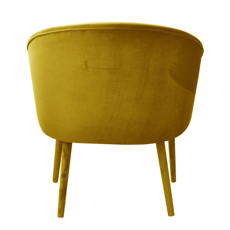 Upholstered Barrel Chair, Gold