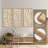 Wooden Palm Leaves Wall Art, Boho Leaves Wall Decor, Tropical Leaf Artwork Framed, Beige Leaves Home Decor For Office Bedroom Living Room Dining Room, Set Of 3 Each 16x32 Inch