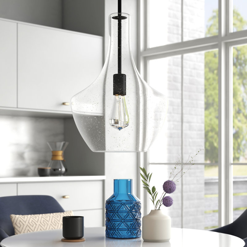 Ocampo 1 - Light Unique/Statement Pendant, Matte Black, 18" H x 12" W x 12" D
