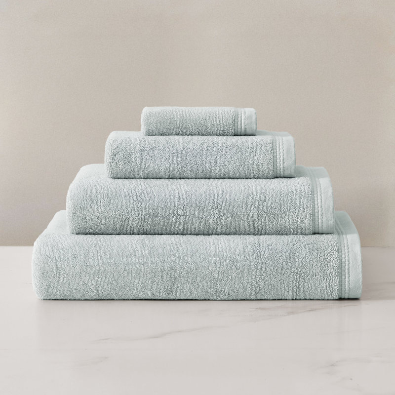 Egyptian Cotton Soft Border Towels, Washcloth, Earth