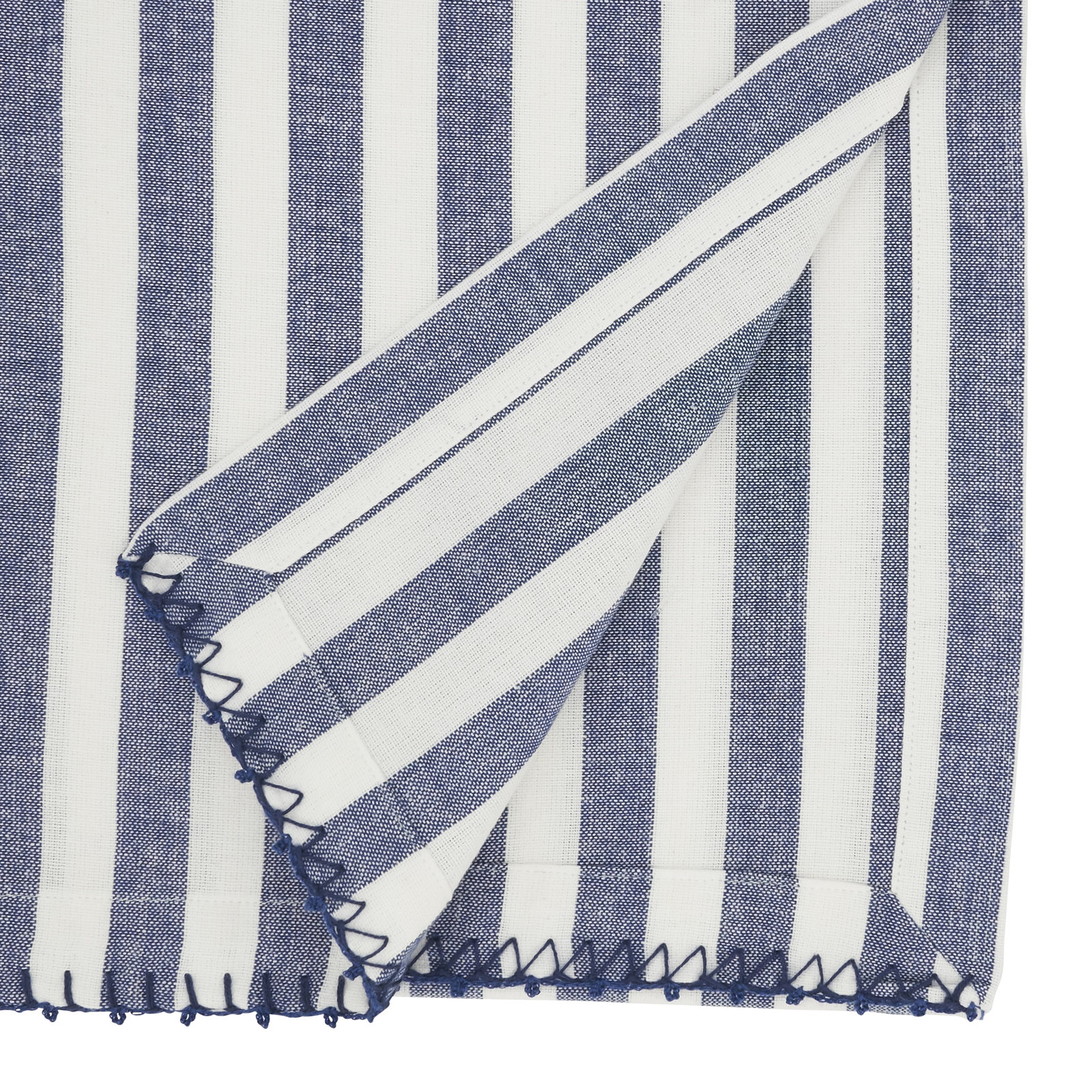 Oxford Striped Table Runner, Blue