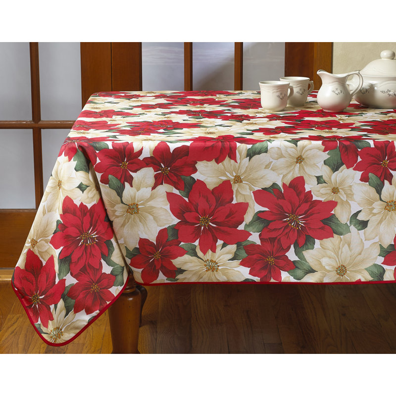 Nappe Provencher Poinsettia, L 70 po x l 52 po
