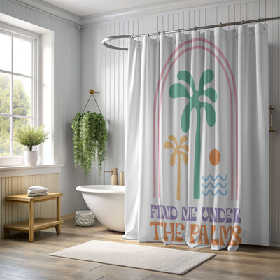 Wanderlust Luau - 1 Piece Premium Shower Curtain