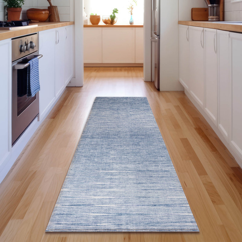Premium Machine Washable Prisco Denim Rug, Runner 2'3" x 7'6"
