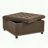 Square Storage Ottoman with Tufted Design and Nailhead Trim-1530375660
