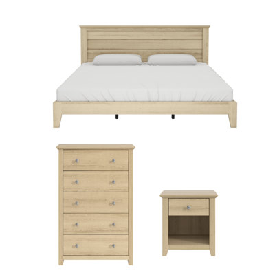 Broadcommon Contemporary 3 Piece Bedroom Set