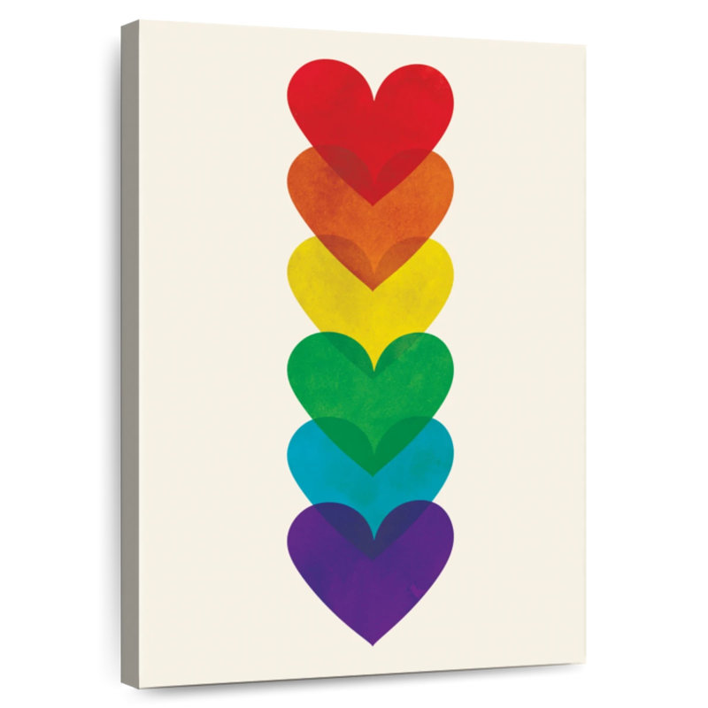 Empilement de cœurs Khyia Rainbow, H 30 po x l 20 po