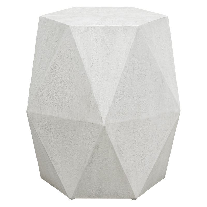 End Table, White Ceruse