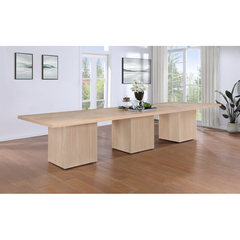 Belinda Rectangular Dining Table, Black, 31" H x 162" W x 54" L