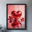 Noir encadré rétro Appliquez une épaisse couche de couleur de cœur pour exprimer un amour intense-583988146