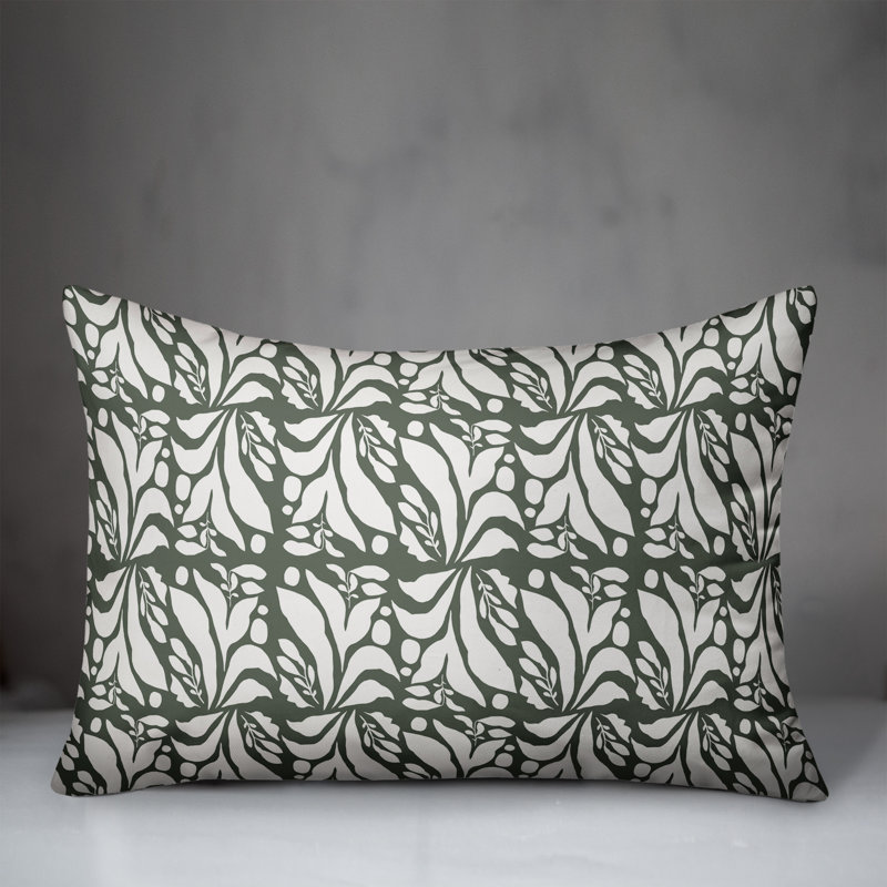 Coussin décoratif , H 14 po x l 20 po, Sauge
