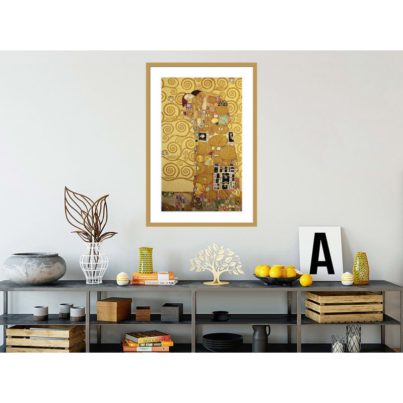 Foulard par Gustav Klimt, impression giclée encadrée, H 41,5 po x l 28,03 po