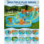 Ensemble de maison de jeu gonflable 10-en-1 - maison de jeu gonflable avec glissoire et souffleur de 550 W pour les enfants