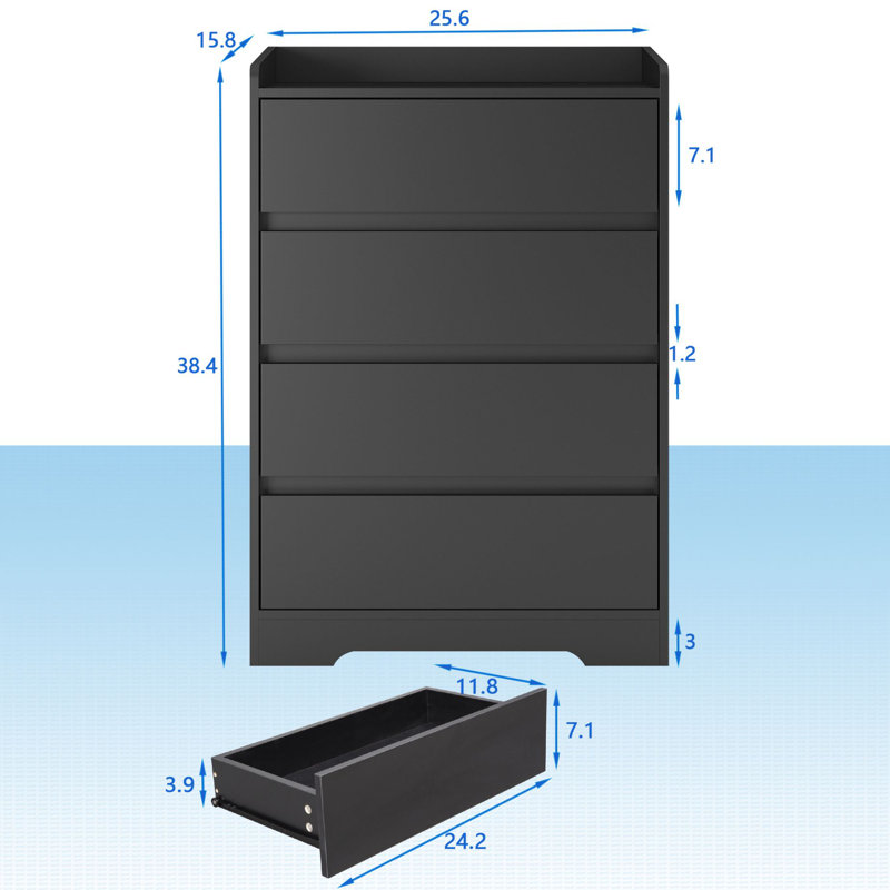 Armoire d'appoint Mersch, Noir