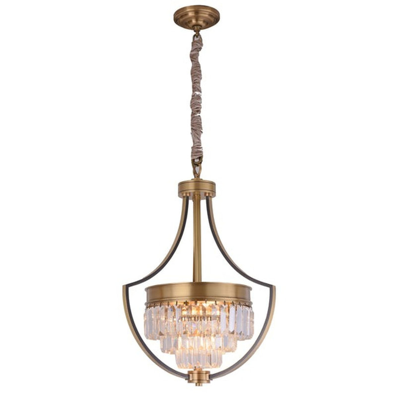 Kuni Dimmable Empire Chandelier, 24" H x 18" W x 18" D, Black, 4