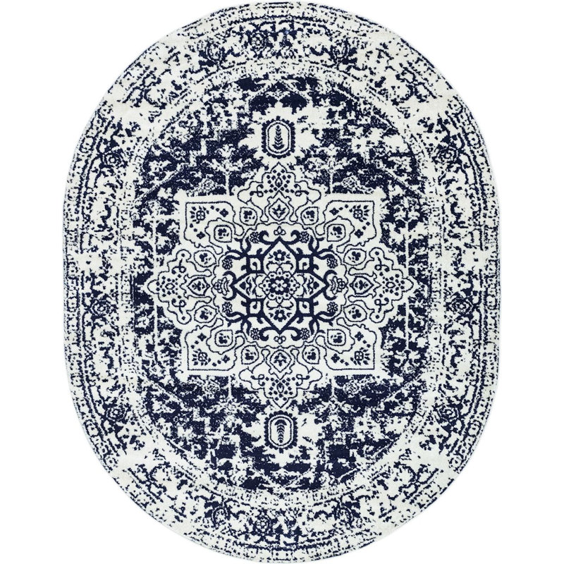 Endesha Oriental Indoor Rug, Oval 5' x 8'