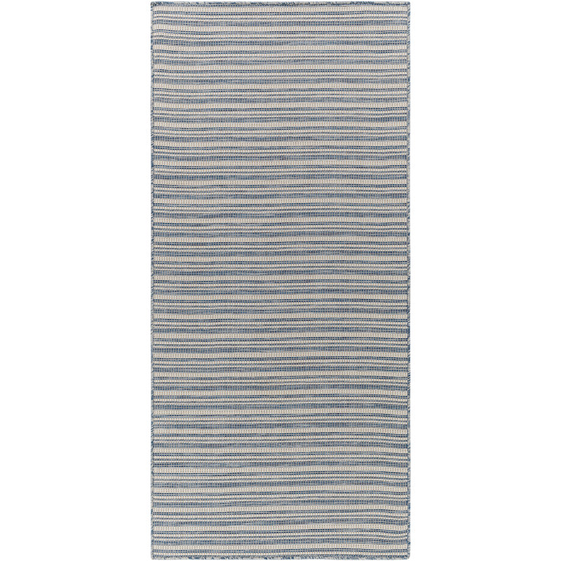 Madax Striped Indoor / Outdoor Rug, Round 7'7"