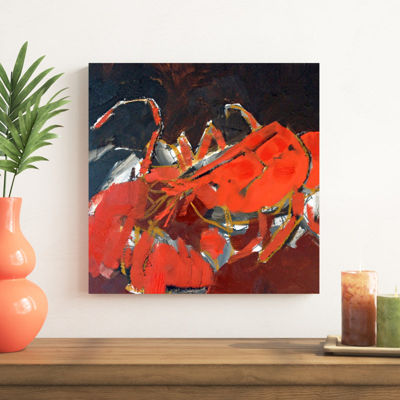 Homard abstrait IV, H 20 po x l 20 po x P 1,25 po
