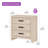 3 Drawer Dresser For Bedroom,Farmhouse Wooden Chest Of Drawers, Modern Closet Storage Organizer For Bedroom, Hallway, Living Room, Living Room, Hallway, Beige-1593465711