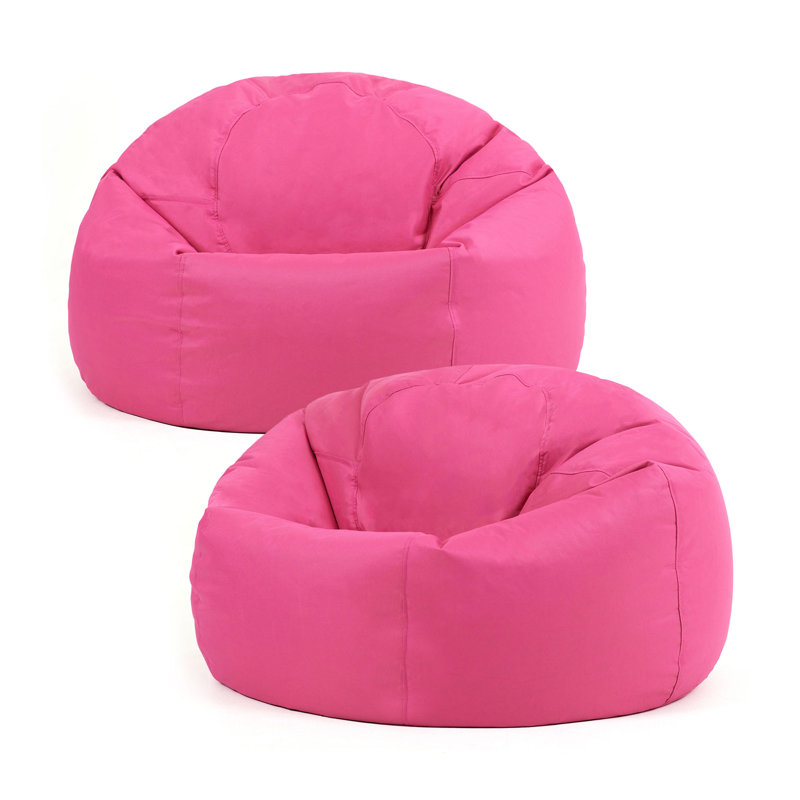 Bean Bag Bazaar Kingston Water-Resistant Classic Bean Bag, Pink