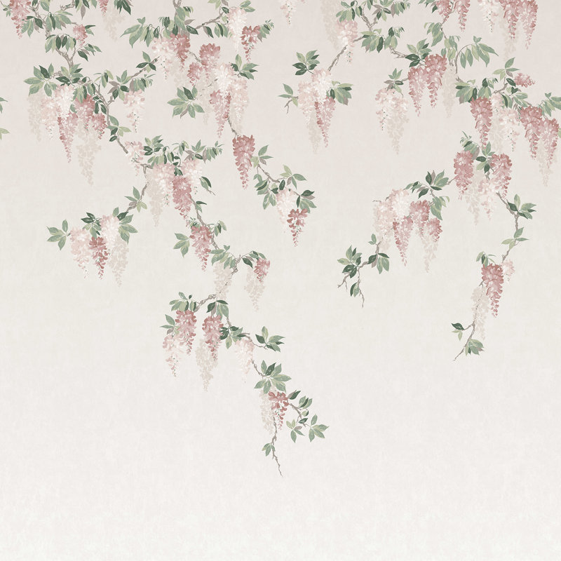Wisteria Wall Mural, Pink