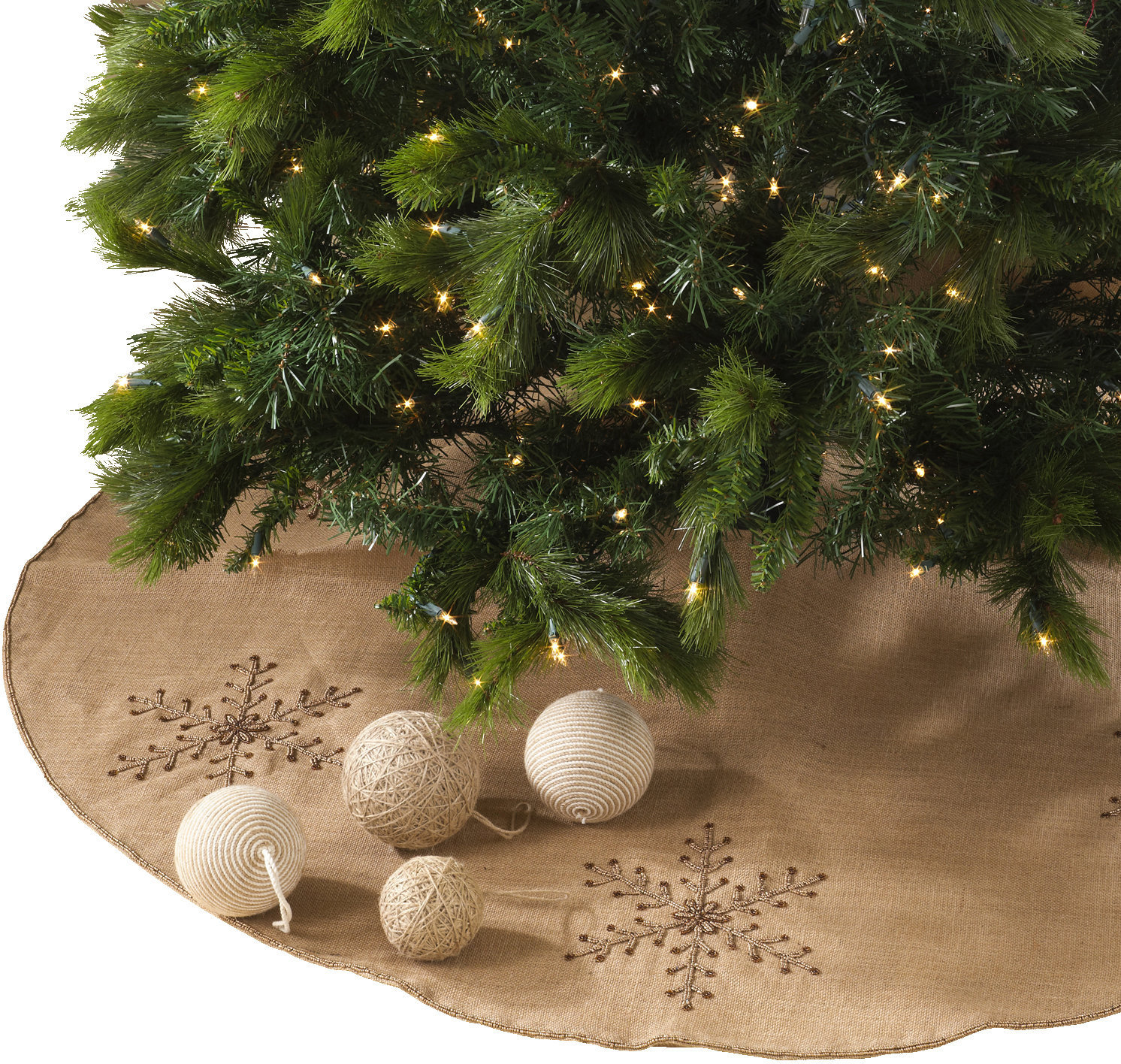 Burlap Tree Skirt, 53" W