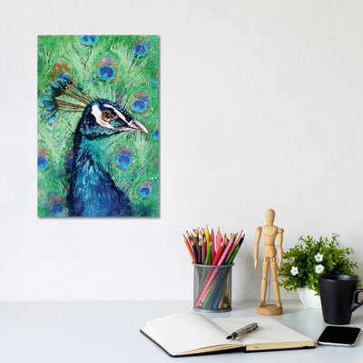 Peacock 1 Piece Wall Art on Canvas