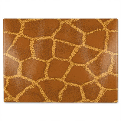 Giraffe Print Glass Chopping Board