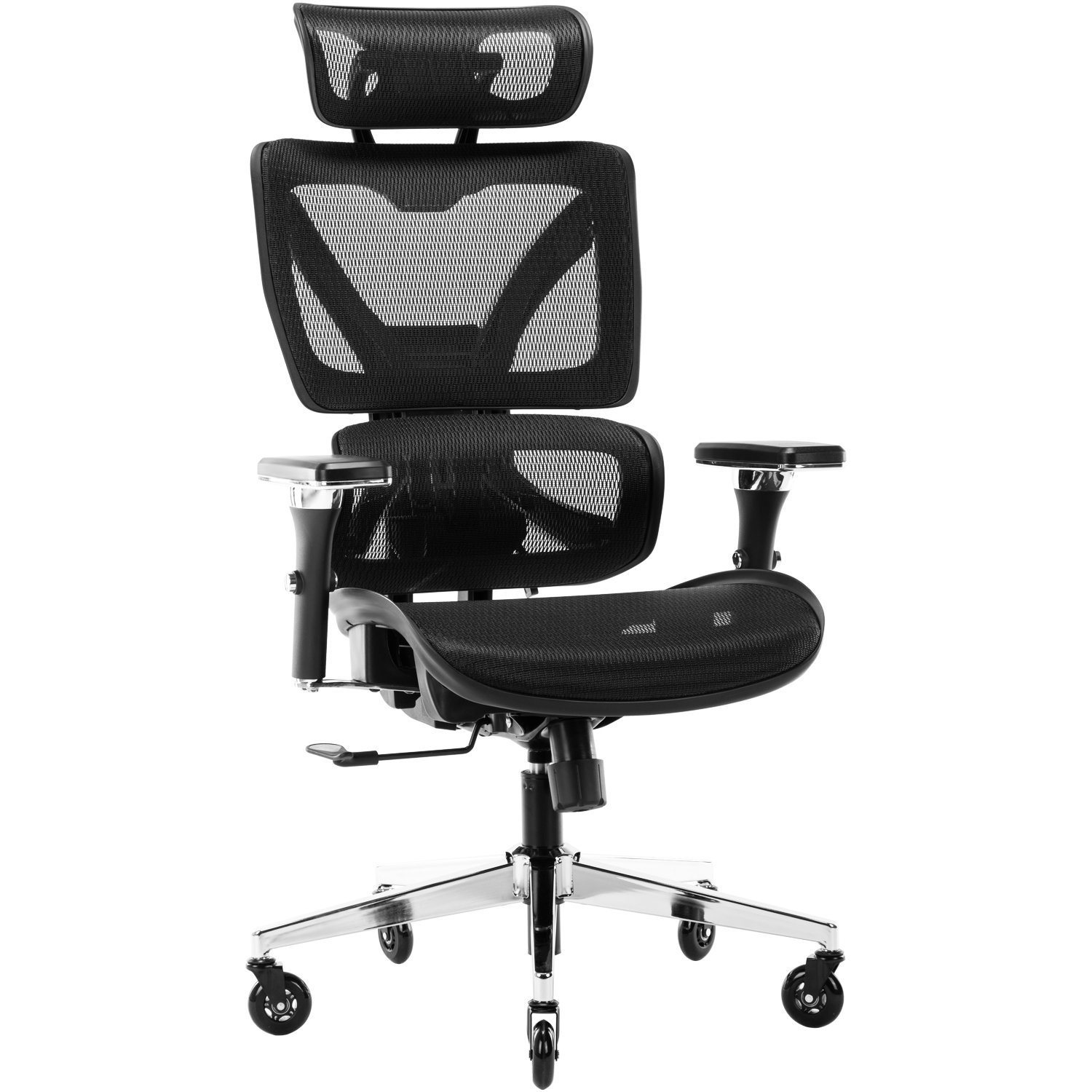 High Back Desk Chair with 4D Armrests - Black