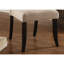 Chaises de salle à manger rustiques en tissu beige, ensemble de 2 - Dossier et structure en bois noir antique, revêtement et cadre inclus